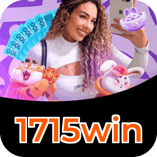 Interface do aplicativo 1715win mostrando jogos disponíveis no iOS e Android
